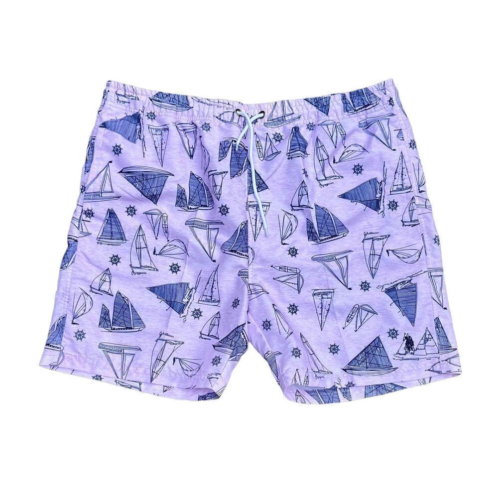 U.S POLO ASSN Men’s Pink Swim Shorts W/ Sailboat Pattern Size XL